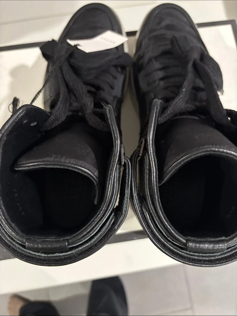 Gucci Black High-Top GG-Embossed Sneakers
